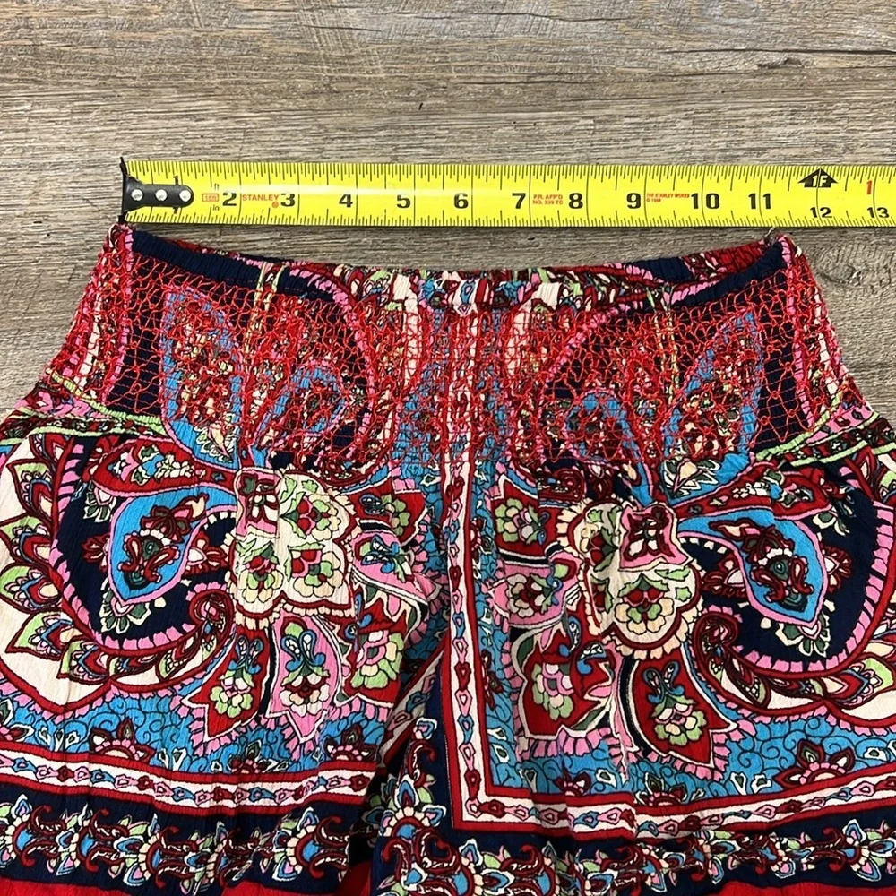 Patrons of Peace Smocked Waist Crotchet Trimmed Shorts XS